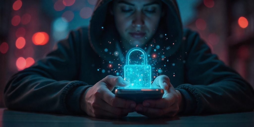 Hacker exploiting vibe coding privacy vulnerabilities