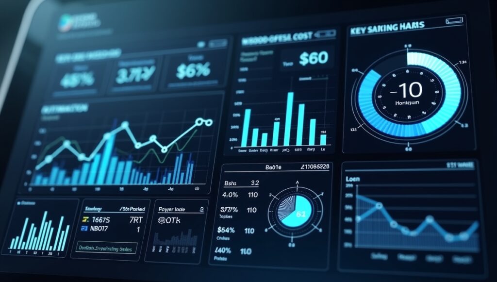 AI ROI dashboard with metrics