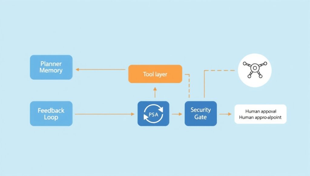 Diagram of planner, memory, and tool integration in agentic AI systems