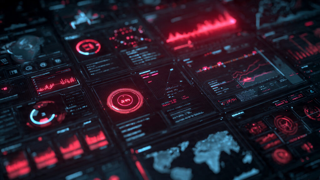 AI-powered cybersecurity dashboard displaying real-time threat detection and response analytics.