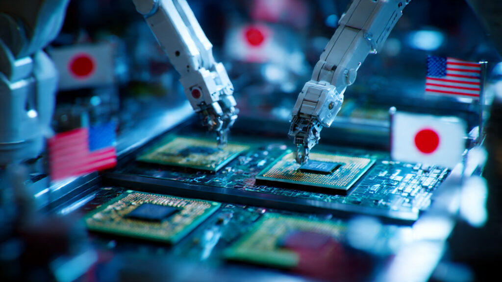 US and Japanese officials discussing global tech policy and innovation.