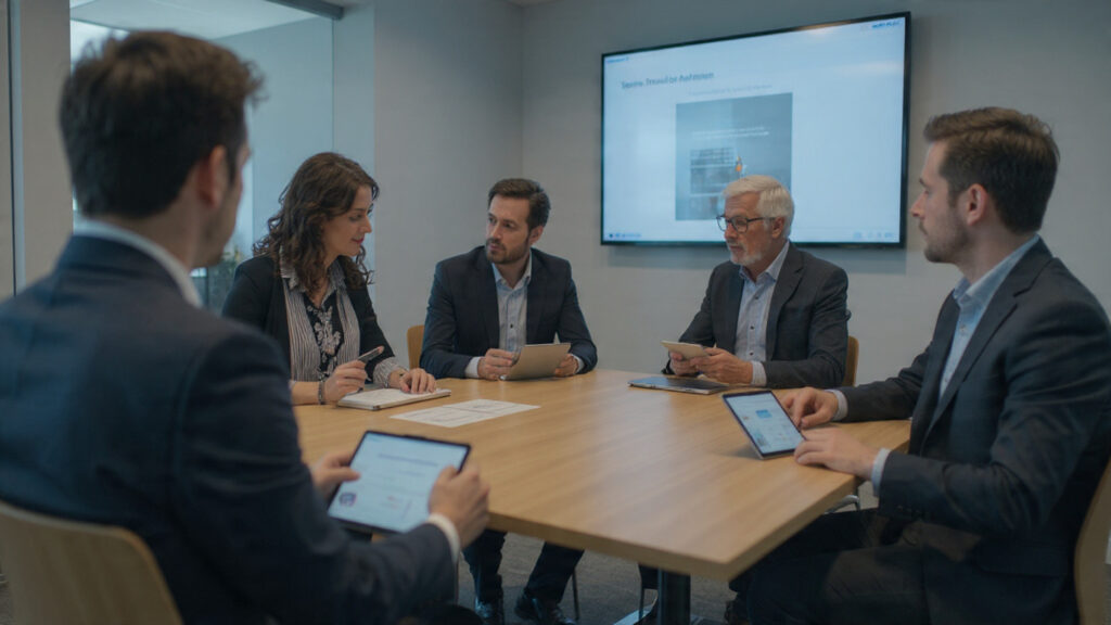 Venture capital investors reviewing startup pitches in 2025.