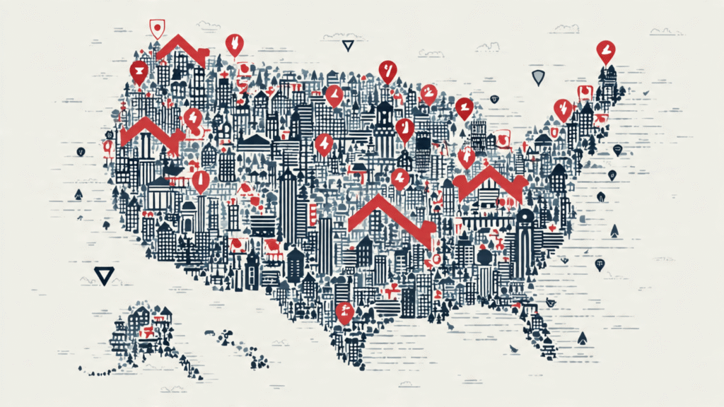 Bar chart showing decline in mega funding rounds and rise in AI investments.