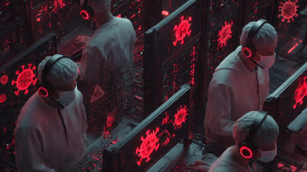 IT team containing systems during a cyberattack investigation.