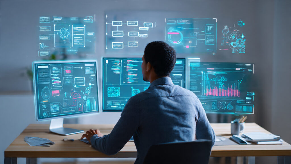 AI automation connecting apps to improve productivity