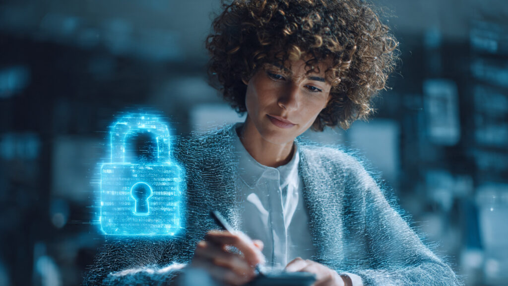 Professional composing breach notification to clients.