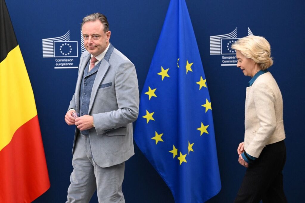 EU Joint Borrowing EU finance minister at press conference on Ukraine funding”