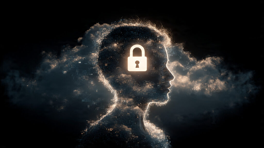 freedom of thought and neurotechnology concept illustration
