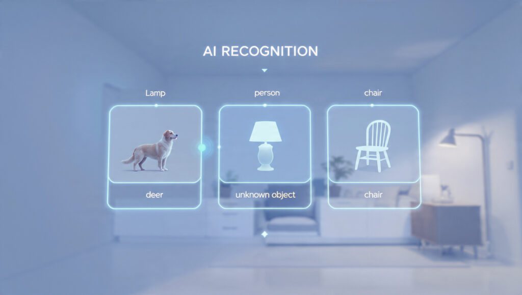 Smart home AI interface mislabels familiar household objects.