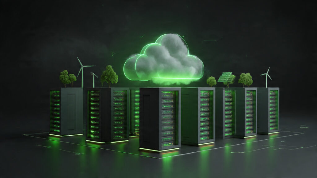 Green cloud technology with energy-efficient and carbon-neutral servers